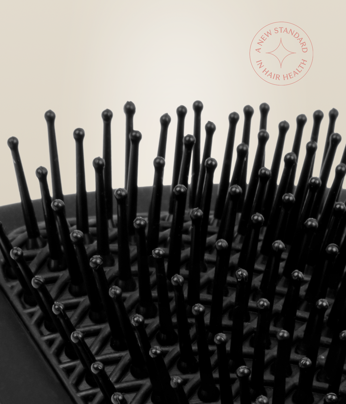 Close-up of the MicroCell Cushion Brush cushion and nylon pins.